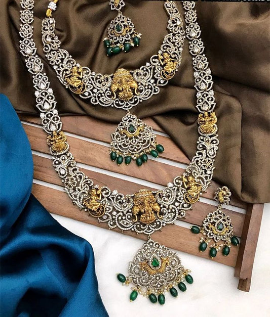 Swarna Kumbham Necklace Set (golden pot motifs)