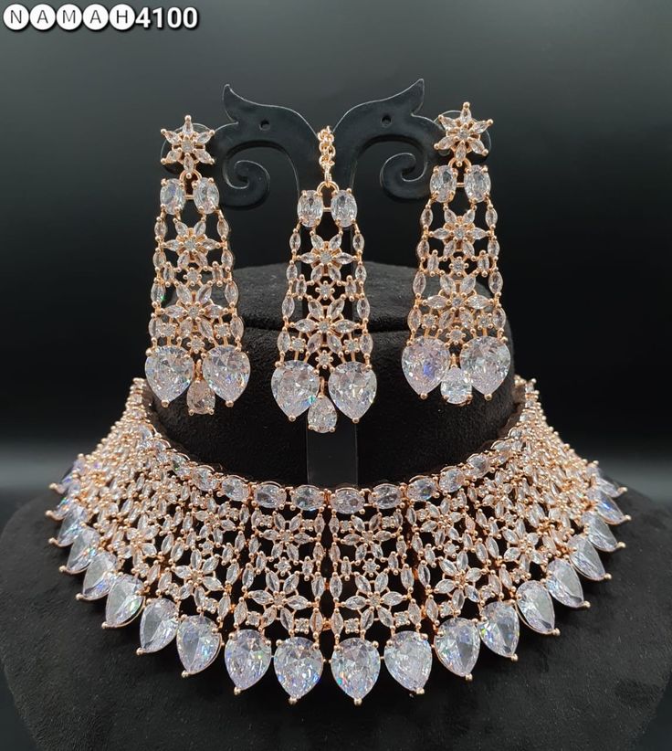 CZ AD Stone Chocker And Necklace For You